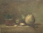 Jean Baptiste Simeon Chardin Pears Walnuts and a Glass of Wine (mk05) Sweden oil painting reproduction